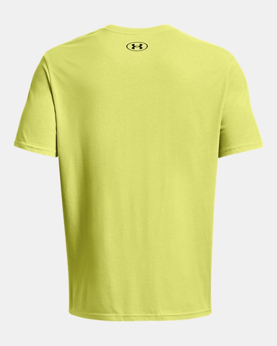 Men's UA Sportstyle Left Chest Short Sleeve Shirt in Yellow image number 5